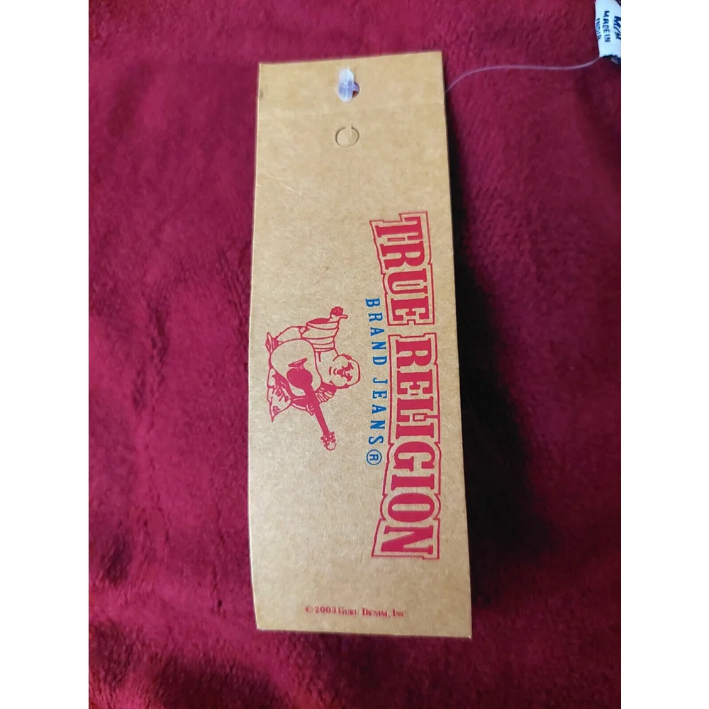 True Religion Brand Jeans Playoff Champs Raglan Hoodie Sweatshirt Size M NWT - Picture 15 of 16